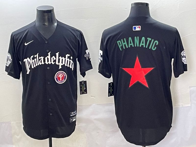 Men 2025 Philadelphia Phillies Blank Black Five generations Joint Name Nike MLB Jersey style 3->philadelphia phillies->MLB Jersey
